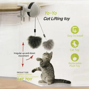 Electronic Cat Toy: Yo-Yo Ball, Rotating Puzzle, Interactive