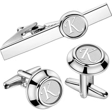 Load image into Gallery viewer, HAWSON 2&quot; Men&#39;s Personalized Initials Tie Clip &amp; Cufflinks Set, Gift for Men