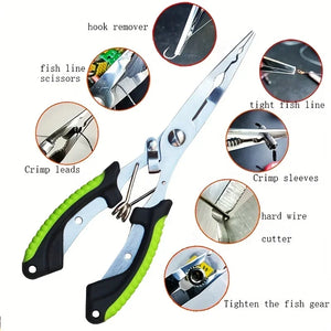 Multi-Tool Fishing Pliers! Line Cutter, Split Rings