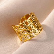 Load image into Gallery viewer, 316L Stainless Steel Rings for Women Gold Color Never Fade Luxury Classic rings wedding couple rings Jewelry Free Shipping