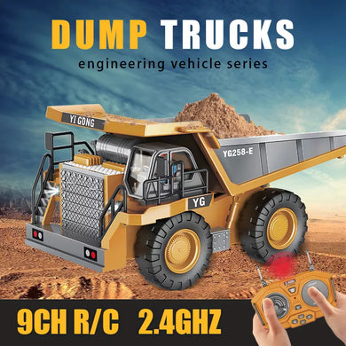 1:24 RC Alloy Dump Truck & Excavator - Heavy Engineering Toys for Boys