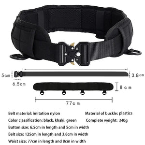 High-Quality Tactical Belt: Outdoor Hunting and Multi-Functional Waistband for Men