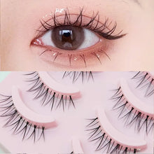 Load image into Gallery viewer, 5 Pairs Natural Daily Makeup Eyelashes Set Simulated Grafting Fish Tail Segmented