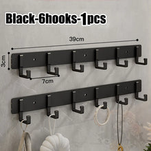 Load image into Gallery viewer, Household Wall Coat Rack Black Hooks For Hangging Clothes Towel Hanger Bathroom Robe Hook Heavy Duty Kitchen Accessories