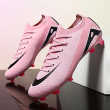 Load image into Gallery viewer, New Men Football Boots Adult Training Sport Soccer Shoes Cleats Boys Outdoor Long Spikes Non Slip Breathable Match Comfortable