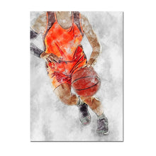 Load image into Gallery viewer, Football Basketball Poster Canvas Painting – Modern Sports Wall Art