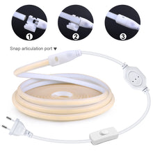 Load image into Gallery viewer, 110V 220v High Brightness COB Led Strip for Room Waterproof Led Tape Flexible Ribbon for Bedroom Kitchen Outdoor Garden Lighting