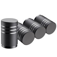 Load image into Gallery viewer, 4Pcs Car Tire Valve Stems Cap Knurling Style Tire Valve Cap Aluminum Tire Wheel Stem Air Valve Cap car Universal accessories