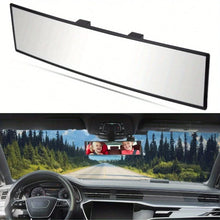 Load image into Gallery viewer, Car panoramic rearview mirror, interior clip on wide-angle rearview mirror, universal extended large rearview mirror