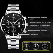 Load image into Gallery viewer, Luxury Men&#39;s Quartz Watch - Stainless Steel - Business Wristwatch with Calendar - Reloj Hombre