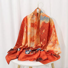 Load image into Gallery viewer, Summer Silk Printed Shawl: Women&#39;s Sun Protection Pashmina Scarf