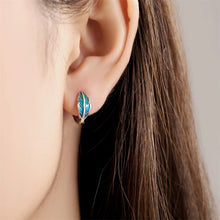 Load image into Gallery viewer, 925 Sterling Silver Floral plant series greenery iris vine Hoop Earrings For Women Wedding Engagement Birthday Jewelry Gift 2024