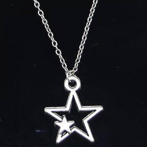Vintage Pentagram Necklace Black Rope Fashion Star Pendant Party Gift