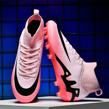 Load image into Gallery viewer, New Men Soccer Shoes Indoor Cleats Football Boots Match Long Spikes Sneakers Breathable Ultralight Training Drop Shipping