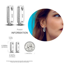 Load image into Gallery viewer, 925 Silver Hoop Earrings  For Woman Pendientes Zircon Heart Shape Star Eardrop Original Earring Fashion Jewelry