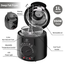 Load image into Gallery viewer, SUPERLEX Electric Deep Fryer 1L For Home Temperature Control Visual Window Removable Oil Tank Easy‑Clean Fried Chicken Fries Pot