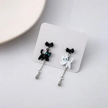 Load image into Gallery viewer, Cute Cartoon Cat Earrings Non-matching Butterfly Knot Women&#39;s Summer Jewelry