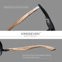 Load image into Gallery viewer, Kingseven Photochromic Pilot Sunglasses Men Polarized UV400 Retro Wood Sun Glasses