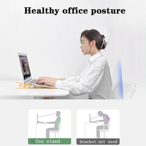 Mini Foldable Laptop Stand Portable Keyboard Lift Self-Adhesive Invisible Desk Mount