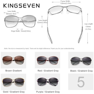 KINGSEVEN Square Rimless Designer Sunglasses Women Fashion Shades Outdoor Travel