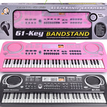 Load image into Gallery viewer, 61-Key Kids Electronic Piano Keyboard with Microphone - Portable Educational Toy