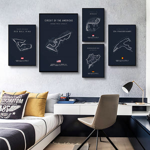 F1 International Track Circuit Canvas Painting – Wall Art