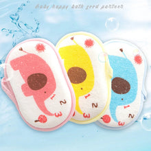 Load image into Gallery viewer, Cute Kids Baby Cotton Shower Bath Sponge Rub Cartoon elephant Body Wash Towel Infant Toddle Newborn Bath Brushes Soft Sponge