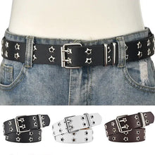 Load image into Gallery viewer, Y2K Star Eye Rivet Belt Goth Punk PU Leather Unisex