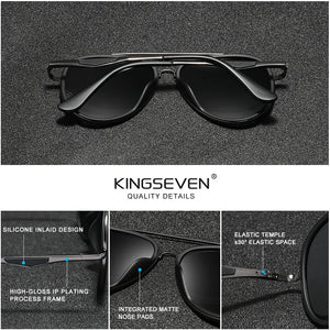 KINGSEVEN Classic Polarized Sunglasses Men's Pilot Sun Glasses UV Blocking
