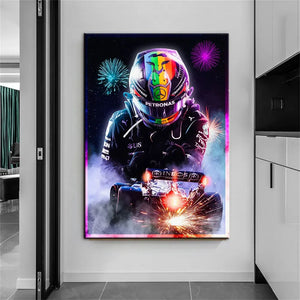 2022 Lewis Hamilton F1 Racing Cars HD Poster Print Formula 1 Wall Art for Home Decor