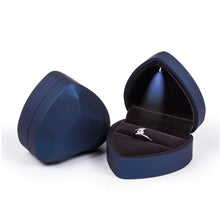 Load image into Gallery viewer, 1 Pcs LED Jewelry Ring Box Luxury Velvet Rubber Necklace Pendant Gifts Display With Light For Proposal Engagement Wedding Case