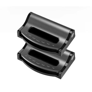2-Piece Seat Belt Elastic Fixing Clip Safety Adjustment Automotive Black Anti Slip Universal