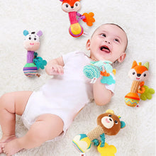 Load image into Gallery viewer, Soft Animal Rattles - Grippable Toys for Toddler Sensory Play and Travel Fun