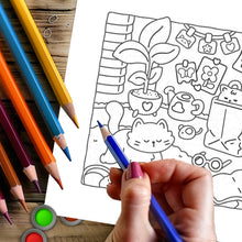 Load image into Gallery viewer, 28 Pages Cat's Daily Life Coloring Book for Adult | Colouring Book, Drawing Supplies for Christmas, Thanksgiving