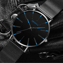 Load image into Gallery viewer, Ultra Thin Minimalist Men&#39;s Stainless Steel Mesh Quartz Wrist Watch