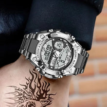 Load image into Gallery viewer, LIGE Men Military Watch: Digital, Waterproof, LED Quartz, Sport Wristwatch