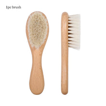 Load image into Gallery viewer, 1/2 Pieces of Baby Natural Wool Wood Brush Comb Set Newborn Comb Head Massager Shower Brush Comb Baby Shower Gift