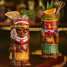 Load image into Gallery viewer, Hawaiian Style Brown Tiki Mug Creative Cocktail Mug Cup Zombie Ceramic Tiki Mug Drinkware Cup Mug For Tiki Bar Party