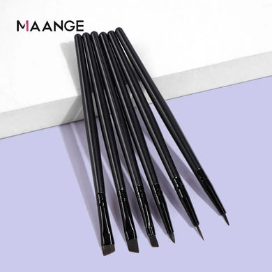 Maange 6 Pc Eye Brush Set | Pro Eyeshadow & Liner