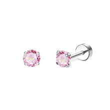 Load image into Gallery viewer, 2PCS/Set Stainless Steel Heart Moon Earbone Stud Screw Ball Stud Earrings for Women Fashion Ear Tragus Cartilage Body Piercing