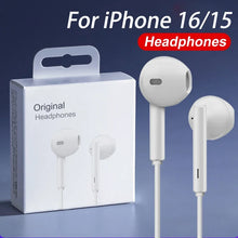 Load image into Gallery viewer, Original Headphones For Apple iPhone 16 15 Pro Max 14 13 12 11 USB-C Lightning 3.5mm Wired Earphones X XR 7 8 Phone Accessories