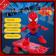 Load image into Gallery viewer, Spiderman Flip Skateboard! Lights, Sounds, Stunts