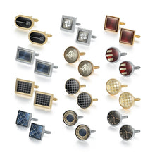 Load image into Gallery viewer, Men&#39;s Copper Cufflinks &amp; Tie Clip Set - Luxury Wedding Gifts, Round/Square Design