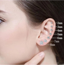 Load image into Gallery viewer, TOP 4 Color Titanium Steel Stud Earrings for Men Women CZ Zircon Screw Silver Black Rose Golden Earring Best Gift Jewelry