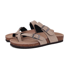 Load image into Gallery viewer, Comwarm Fashion Women's Suede Mules Slippers Men Clogs Cork Insole Sandals With Arch Support Outdoor Beach Slides Home Shoes