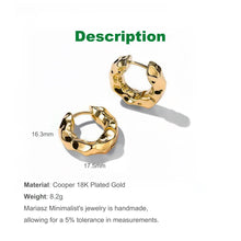 Load image into Gallery viewer, Mariasz Minimalist New Hot Sell Trendy Plated Gold Color Circle Earrings for Women Ear Hoop Earring Classic Jewelry