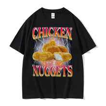 Load image into Gallery viewer, Funny Chicken Nuggets Vintage Style Meme Graphic T-shirt Women Hip Hop Gothic  T Shirt  Comfort T-shirts Graphic T Shirts