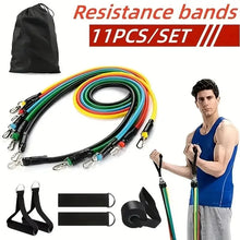 Load image into Gallery viewer, 11PCS Fitness Bodybuilding Elastic Bands Pull Rope Workout Bands Resistance Bands Latex Tubes Pedal Excerciser Crossfit Fit