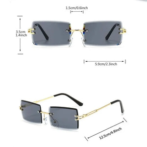 Chic UV400 Frameless Sunglasses for Icy Summer Days