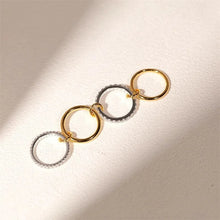 Load image into Gallery viewer, A Niche Two-Color Four-Ring Copper Jewelry Ring, Hypoallergenic, Ins Style, Stacking Artifact, Suitable For Young Wome Jewelry